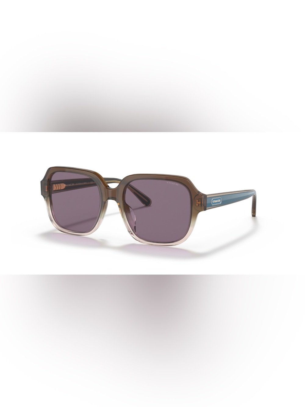 Women's Coach HC8335U C7989 56781A Transparent Brown Gradient Purple Lenses